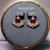 Hezekiah s925 prata esterlina flor brincos de alta qualidade temperamento aristocrático senhoras brincos festa baile brincos289b