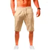 Men's Shorts Men Running Leisure Basketball Training Fifth Short Pants Trend Breathable Loose Casual Gym Linen Cotton Sport