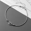 MIQIAO Bracelet On The Leg Chain Women's 925 Sterling Silver Anklets Female Thai Silver Beanie Foot Fashion Jewelry For Girls238k