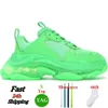 Triple s Men Designer Casual Shoes Platform Women Clear Sole Black White Grey Green Red Pink Blue Royal Neon Mens Trainers Tennis