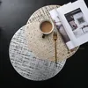 Masa Paspasları Placemat Pvc Batı Altın Yuvarlak Isı Yalıtım Mat El Aile Yıkama Slip