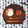 Plates Wooden Oval Tray Creative Cheese Plate Halloween Dim Sum Fruit Decorative Christmas Western Dessert Wholesale