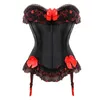 Shapers Femmes Sexy Dentelle Corset Bowknots Désossé Overbust Corselet Bustiers Taille Formateur Cincher Body Shaper Minceur Tops Plus Taille S-6XL