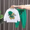 2024 new baby girl boy clothing suit children's casual wear spring children's holiday suit autumn cartoon long-sleeved T-shirt pants