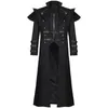 Trench da uomo Giacca Steampunk Nero Bianco Grigio Medievale Vintage Gotico Frac Cappotto vittoriano Costume uniforme da festa di Halloween