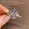 5 0ct Moissanite Engagement Ring Women 14K White Gold Plated Lab Diamond Ring Sterling Silver Wedding Rings Jewelry Box Include X2229f