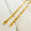 Chains Big Wide 7mm 60cm Yellow Gold Color Copper Curb Chain Long Necklace Men Jewelry Sale Link Collares Kolye