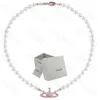 Collana di perle Saturno Perline Ciondolo Moda Donna Collana di diamanti Coppia regalo di gioielli Con scatola di imballaggio301Y