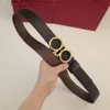 2023 Designerbälten Plain Reversible Belt for Men Women Black Gold Silver Buckle Fashion Luxury Leather Waistband324n