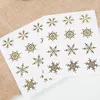 Confezione regalo 1200 pezzi Adesivi con fiocchi di neve Busta Sigillo Sigilli di invito Festa Inverno Adesivo per finestra PVC rimovibile Buon Natale 3,5 cm