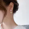 Stud Earrings Korean Fashion Zircon Bow Ins Sweet Fairy All-match Pearl Jewelry Wholesale Accesorios Mujer 2023