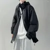 Kurtki męskie męskie japońskie funkcjonalne styl odzieży roboczej jesienna zima kurtka bez płci oraz aksamit gęstwy moda luźna swoboda unisex