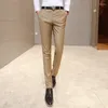 Pantaloni da uomo Slim Fit Piedi piccoli Abiti Business Casual Solido Lavoro Abito da uomo Abbigliamento Y2k Streetwear Cargo