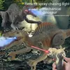 Jagar lätt induktion RC spinosaurus fem-kanals elektriskt ljud och lätt spray simulering mekanisk dinosaurie leksaksmodell 231229