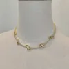 2023 Collana con ciondolo con ciondolo di qualità di lusso con perline di cristallo e diamanti scintillanti placcati in oro 18 carati con timbro sulla scatola PS7402A327L