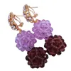 Ensemble de boucles d'oreilles et collier, violet foncé, lilas, mariage nigérian, perles africaines, bijoux en cristal, 10SZ16