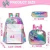 Bikab School Bags 3In1 Kids Bag Crianças para Menina 16 "Meninas Mochila Kawaii 231229