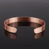 Bangle SNQB Set Pure Copper Bracelets And Rings Simplicity Cuff Magnetic Bangles For Women Men Arthritis Health Solid Jewelry