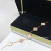 Projektant biżuterii luksusowa bransoletka łańcuch łącza VCF kalejdoskop 18K Gold Van Clover Clover Bransoletka z błyszczącymi kryształami i diamentami idealny prezent dla kobiet dziewczęta 389r