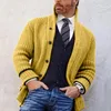 Giacche da uomo Maglione autunno/inverno da uomo per il tempo libero Tinta unita Collo mezzo alto Manica lunga Giacca lavorata a maglia Cardigan