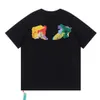 Heren t-shirts Offs Merk Luxe Designer T-shirts Mannen Vrouwen Tees Zomer T-shirt Klassiek Terug Verf Pijlen Korte mouw T-shirt Casual T-shirts Au8s
