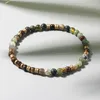 Strand Yuokiaa 4mm Vintage Natural Yellow Tiger Eye Agate Pärla armband med andlig läkande meditation smycken gåva unisex