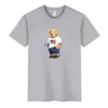 2023 Marca Bear Polo Shirts Camisetas para hombres Camisa de diseñador Deportes Verano Algodón Moda para hombre Mujeres Tees Negro Ropa de lujo Dunks Ropa Camisetas para MenZEA9