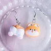 Dangle Earrings Dog Koki Statement Funny Cartoon Animal Resin Creative Jewelry Birthday Gifts For Women Girls