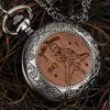 Pocket Watches Steampunk Famous Magic Novels Watch Antique Flower Decorative Border Pendant Necklace Quartz Clock med Chain Gift Unisex