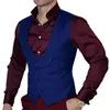 Blazers Slim Fit Men's Suit Vest Shawl Collar Double Breasted Sleeveless Jackets Korean Version Business Waistcoat For Wedding