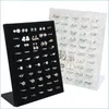 Schmuckständer Schwarz Grau Veet Vitrine Schmuck Ring Displays Ständer Bretthalter Aufbewahrungsbox Teller Organizer 1241 E3 Drop Deliv229u