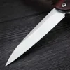 Couteau de poche à manche en palissandre rouge de haute qualité, lame en acier D2, couteaux pliants EDC pour le Camping et la chasse