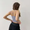 Lu Lu Lemen Bra justera Yoga Vest Sport Sports BH underkläder Fixade tankar Topp damkuddar Kör inte Cup Gym Breattable Fast Dry Vest