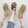 Chinelos slides na praia mulheres e senhoras sandálias verão 2023 sapatos de dedo do pé aberto venda y top designs f casual pele natural