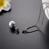 LKJ9932 Pearl Flower Necklace with Crystals Memorial Urn Locket Stainless Steel Cremation Jewelry Pendant for Human Ashes Keepsake315B