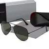 Meter zonnebril Zwart frame Heren Dames Sonnenbrille Metalen lenzen Meerkleurig Rijden Buiten Zonnescherm Spiegel UV400 Ontwerpers Zonnebril