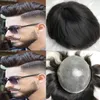 Парики мужские шелковистые прямые полный парик из искусственной кожи черный # 1b малайзийская система человеческих волос Remy Virgin Remy замена волос для мужчин бесплатная доставка