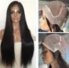 Wigs Full Lace with PU around Wig 9A Quality 1b Silky Straight Human Virgin Hair Swiss Lace Thin Skin Perimeter Wigs Fast Express Deliv