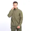 Vestes pour hommes automne et hiver mâle softshell garder au chaud polaire col montant manteau tactique de plein air sport imperméable veste bombardier