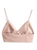 Zbiorniki damskie bralette crop top letnie seksowne różowe zapas zamsz