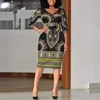 Abbigliamento etnico Abiti africani per le donne Costume cosplay Moda scollo a V Dashiki Stampa abiti tribali da donna Abito casual sexy Abito da festa