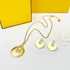 Designer Earring Gold Pendant Necklace For Mens Women Hoop Earrings Luxury Designers Jewelry Set Fashion Lock Chain Link New Neckl2946