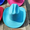 Berretti Cappello da Cowgirl retrò Mantello a tesa larga Paglia Hombre Cowboy occidentale Barone maschio e femmina