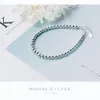 Bangle Modian Trendy Sterling Sier Little Ball Strand Pulseira para Mulheres Tamanho Livre Link Chain Pulseira Fine Jewelry Girl Gift