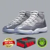 With Box Cherry 11 11s basketball shoes for men women Bred Cool Grey mens womens trainers sneakers size 36-47