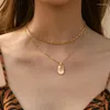 Hänge halsband franska vintage choker halsband kort runda fyrkantiga zirkon kvinnor dagligen slit vattentätt smyckesfest gåvor