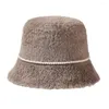 Bérets fausses perles capuchon de pêcheur vintage Headshwear élégant à vent chaud pour les femmes à la mode thermique