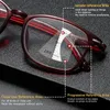 Zonnebrillen 3 kleuren Progressieve multifocale leesbril Mode HD Ver dichtbij Brillen voor tweeërlei gebruik Unisex Blauw licht blokkerend Presbyopie