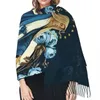 Scarves Winter Tassel Scarf Lady Of Guadalupe Virgin Mary Jesus Blue Cashmere Neck Head Warm Pashmina Shawl Wrap Bandana