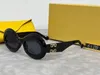 2024 Top Summer Luxury Oval Frame Solglasögon Rund designer Kvinnor Mens Goggle Senior Eyewear For Women Eyeglasses Cat Eye Vintage Metal Sun Glasses 6120